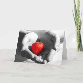Cartão De Festividades Presente da morango