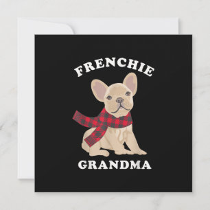 Cartão De Festividades Presente de Avó Francesa Bulldog Natal Família