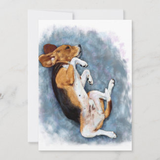 Cartão De Festividades Presente de Beagle, Presente de Sobremesa de Cacho