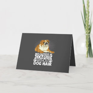 Cartão De Festividades Presente de Cachorro Bulldog Inglês Mulheres Hom
