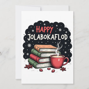 Cartão De Festividades Presente de Celebração Familiar Feliz Jolabokaflod