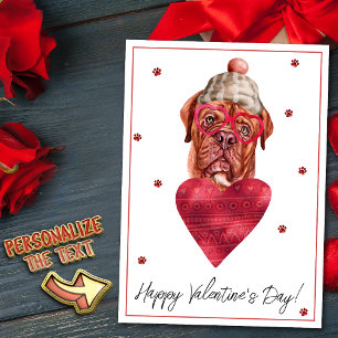 Cartão De Festividades Presente de Dia dos Namorados para Amantes de Cães