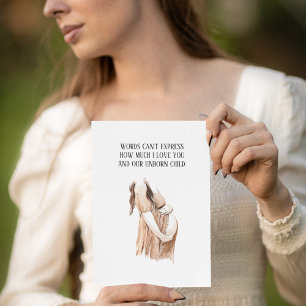 Cartão De Festividades Presente de Esposa de Gravidez Romântica Adorável 