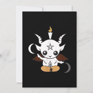Cartão De Festividades Presente de Halloween Cabra Baphomet