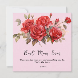 Cartão De Festividades Presente de Mãe com Estilo | Perfeito para o Dia d