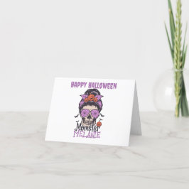 Cartão De Festividades Presente de Momster Halloween para a mamãe