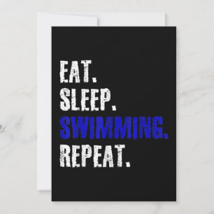 Cartão De Festividades Presente De Nadação E Nadadores Design