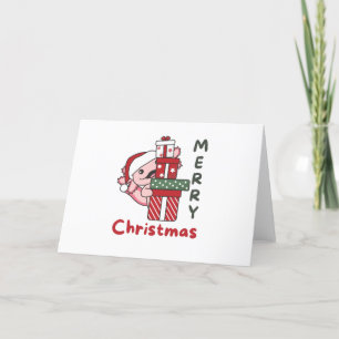 Cartão De Festividades Presente de Natal Axolotl Animais de Inverno Axolo