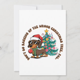 Cartão De Festividades Presente de Natal Não Vá Latir