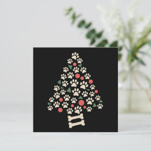 Cartão De Festividades Presente de Natal para Amante de Cachorro Árvore d