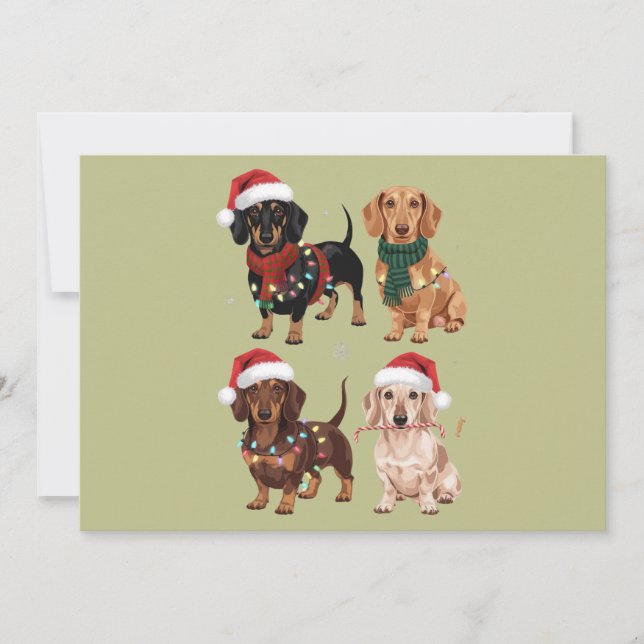 Cartão De Festividades Presente de Natal para Mãe de Cachorro Dachshund (Frente)
