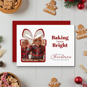 Cartão De Festividades presente de natal personalizado foto feriado