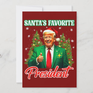Cartão De Festividades Presente de Natal Trump Papai noel Presidente Fa