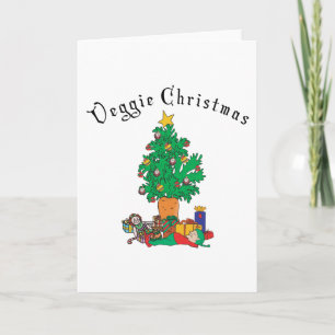 Cartão De Festividades Presente de Natal Vegetal