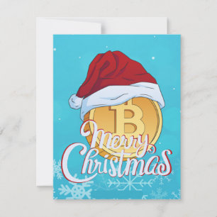 Cartão De Festividades Presente de Negociantes do Dia - Natal Bitcoin