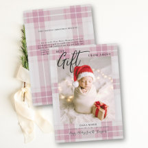 Presente do Alto Xadrez Rosa Moderno Natal Bebê