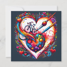 Cartão De Festividades Presente do Dia dos Namorados Amor de Ciclismo