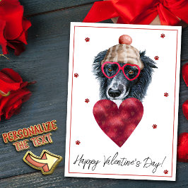 Cartão De Festividades Presente do Namorados do Bordo Collie Dog Lover