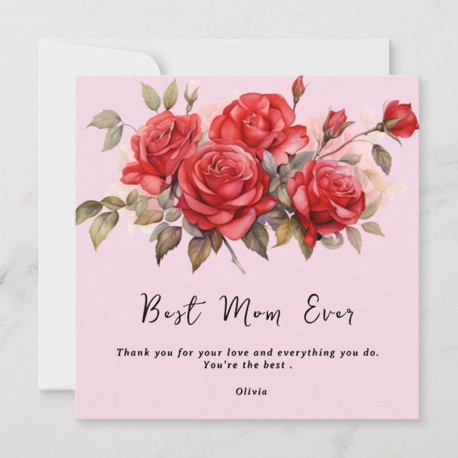 Cartão De Festividades Presente Estiloso para Mãe | Perfeito para o Dia d (Frente)