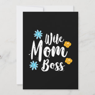 Cartão De Festividades Presente Mãe Esposa Mãe Chefe
