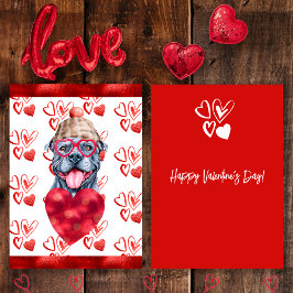 Cartão De Festividades Presente no Namorados do Cachorro Lover da Cinza C