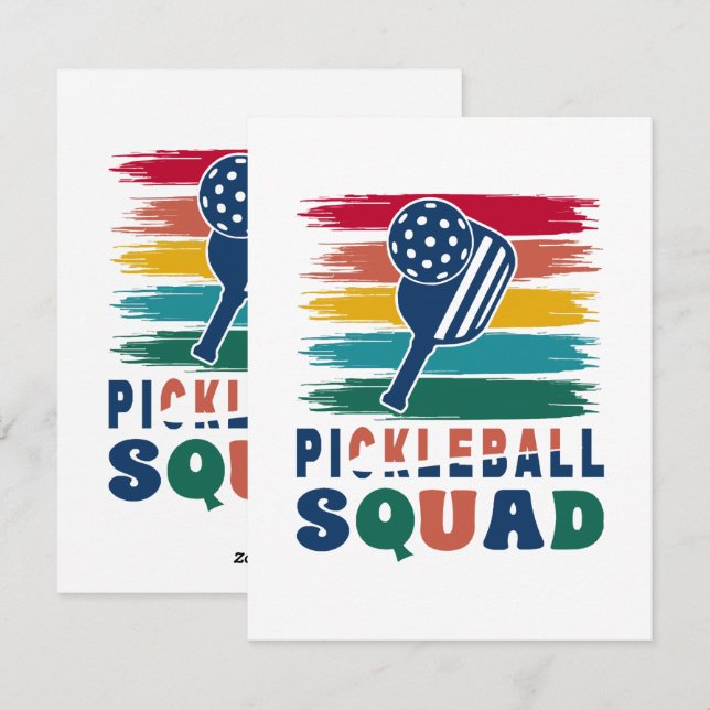 Cartão De Festividades Presente para Jogadores de Pickleball (Frente/Verso)