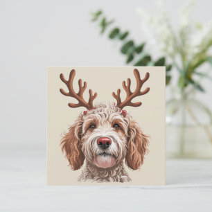 Cartão De Festividades Presente para Mãe de Goldendoodle Amante do Natal