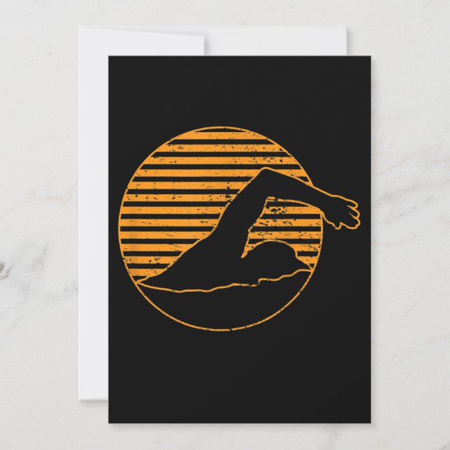 Cartão De Festividades Presente Para Nadar Design (Frente)