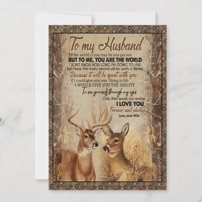 Cartão De Festividades Presente para o Marido | Carta para o Meu Marido d (Frente)