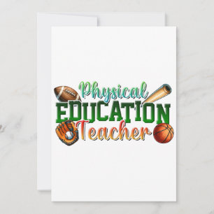 Cartão De Festividades Presente para Professor Professor de Educação Fí