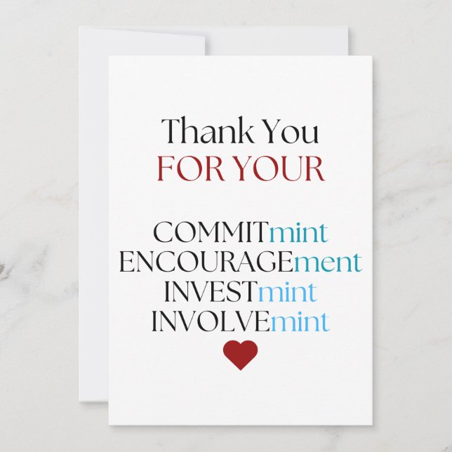 Cartão De Festividades Presente personalizado de professor, presente de p (Frente)