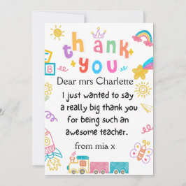 Cartão De Festividades Presente personalizado de professor, presente de p