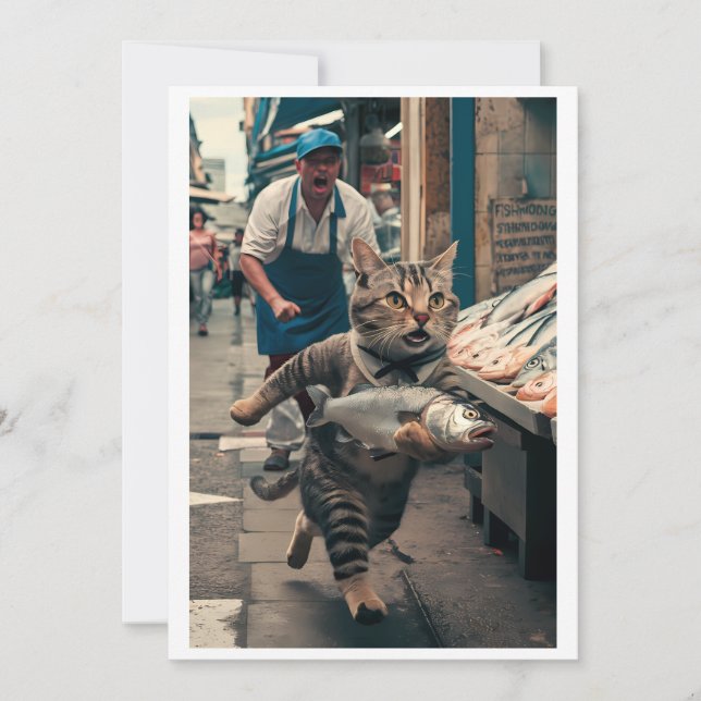 Cartão De Festividades Presente Personalizado: Foto Whimsical 'Fishy Fias (Frente)