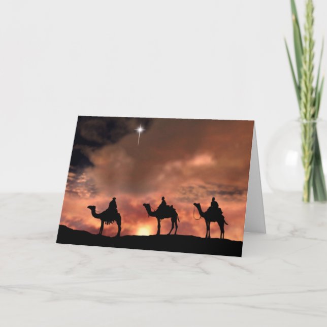 Cartão De Festividades Presentes da cena da natividade para o Natal (Frente)