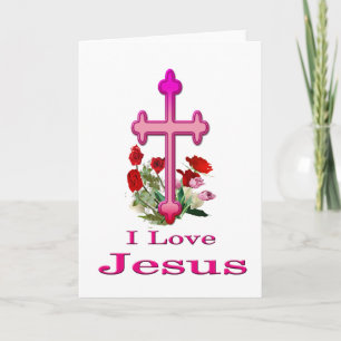 Cartão De Festividades Presentes da cruz de Jesus que eu amo
