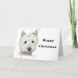 Cartão De Festividades Presentes de Cachorro Gelado de Natal