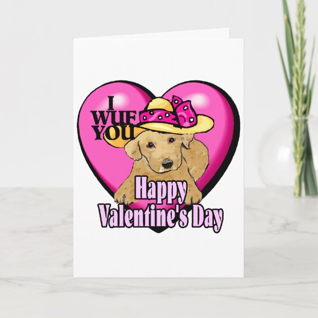 Cartão De Festividades Presentes de Dia de os namorados Labrador Retrieve (Frente)