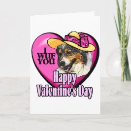 Cartão De Festividades Presentes de Dia de os namorados Shepherd australi