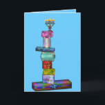 Cartão De Festividades Presentes de Hanukkah<br><div class="desc">Cartão alegre e colorido de Hanukkah. Sinta livre adicionar para dentro uma mensagem pessoal. Exemplo: A família de Gordon. É tão simples quanto um clique do rato!</div>