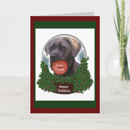 Cartão De Festividades Presentes de Natal Cane Corso