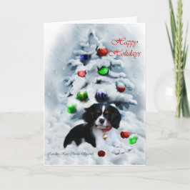 Cartão De Festividades Presentes de Natal do Cavalier King Charles Spanie