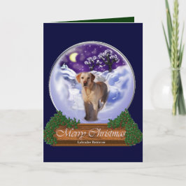 Cartão De Festividades Presentes de Natal do Labrador Retriever