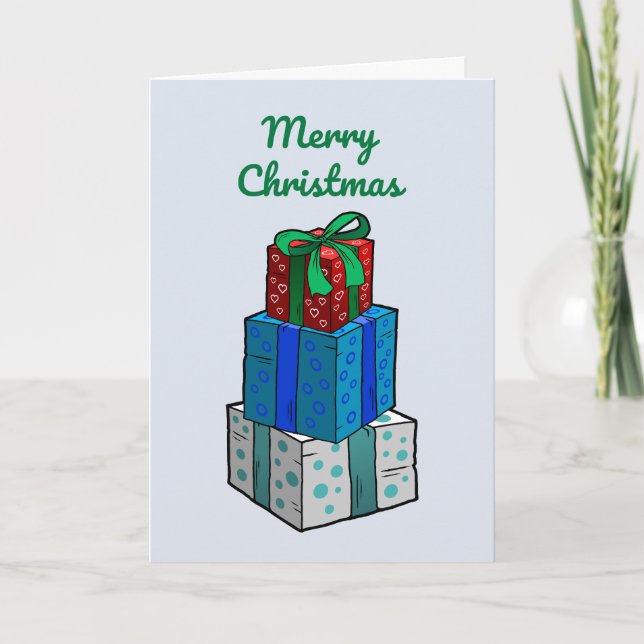 Cartão De Festividades Presentes de Natal Empobrecidos (Frente)