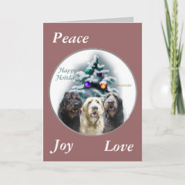 Cartão De Festividades Presentes de Natal Labradoodle