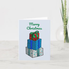 Cartão De Festividades Presentes de Natal Molhados