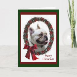 Cartão De Festividades Presentes de Natal para Bulldog Francês