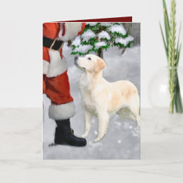 Cartão De Festividades Presentes de Natal para ouro Retriever