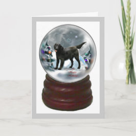 Cartão De Festividades Presentes de Natal para Retriever Revestidos Plano