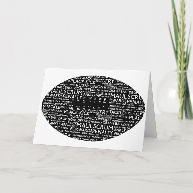 Cartão De Festividades Presentes de Rugby Union (Frente)