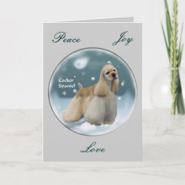 Cartão De Festividades Presentes do Natal de cocker spaniel